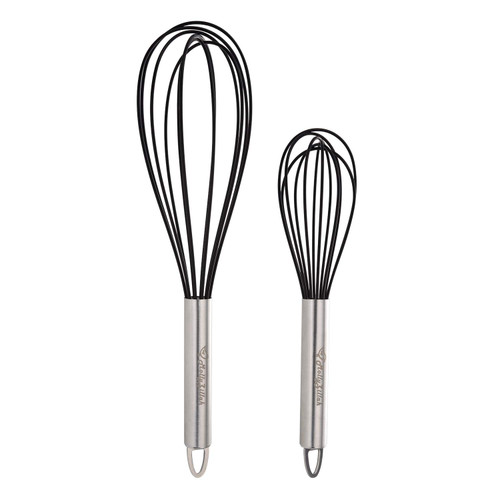 MollyZillah Set of 2 Stainless Steel Balloon Wire Whisk,9-inch/12-inch Kitchen Egg Whisk, Egg beater