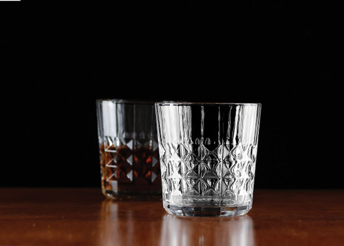 Circleware Titan Heavy Base Whiskey Glasses Set of 4, Drinking Glassware for Water, Juice, Iced Tea, Beer, Wine, Liquor Brandy, Bourbon and Beverage, 12.33oz, Clear