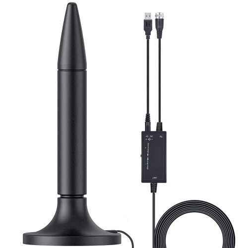 Amplified HD Digital TV Antenna, 300 Miles Long Range Reception Indoor HDTV Antenna with Amplifier, Support 4K 1080P VHF UHF TV Channels Amplified HD Digital TV Antenna, 300 Miles Long Range Reception Indoor HDTV Antenna with Amplifier, Support 4K 1080P VHF UHF TV Channels