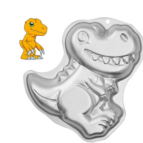 Pormasbenzer Dinosaur Shaped Cake Pan Mould Aluminum 3D DIY Cake Baking Pan for Birthday, Anniversary, Party, Christmas, Halloween