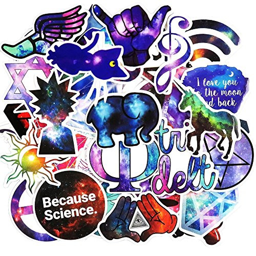 Laptop Stickers, Computer Stickers for Car Skateboard Water Bottle Bumper Bike Luggage Waterproof Vinyl Decals Cool Graffiti Stickers Pack (50 Pcs Galaxy Stickers)