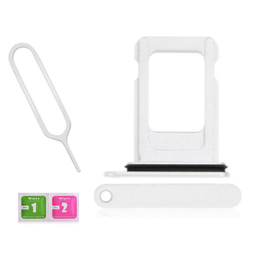 LNONLS Dual SIM Card Tray Slot Holder Replacement for iPhone 13 6.1 inch with Waterproof Rubber Ring and Sim Card Tray Open Eject Pin (Starlight)