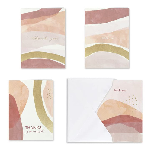 Hortense B. Hewitt 24-Count Thank You Note Cards, Earth Tone