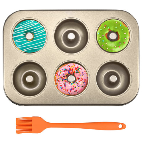 Donut Baking Pans 6 Cavity Non-Stick Carbon Steel Baking Cake Pans Donut Mold Cake Pan Donut Pan Doughnut Bakeware Donut Cake Pan Baking for Cake Baking (Round) Donut Baking Pans 6 Cavity Non-Stick Carbon Steel Baking Cake Pans Donut Mold Cake Pan Donut Pan Doughnut Bakeware Donut Cake Pan Baking for Cake Baking (Round)
