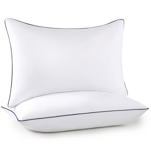 HOOMQING Bed Pillows for Sleeping 2 Pack, Queen Size Set of 2 for Side Back and Stomach Sleepers, Cooling Pillows,Down Alternative Filling Luxury Soft Supportive Plush Pillows (White) HOOMQING Bed Pillows for Sleeping 2 Pack, Queen Size Set of 2 for Side Back and Stomach Sleepers, Cooling Pillows,Down Alternative Filling Luxury Soft Supportive Plush Pillows (White)