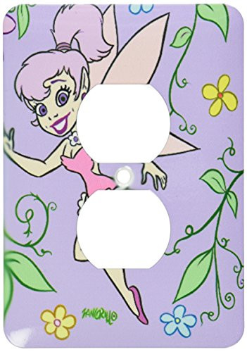 3dRose LLC lsp_2850_6 Purple Fairy, 2 Plug Outlet Cover