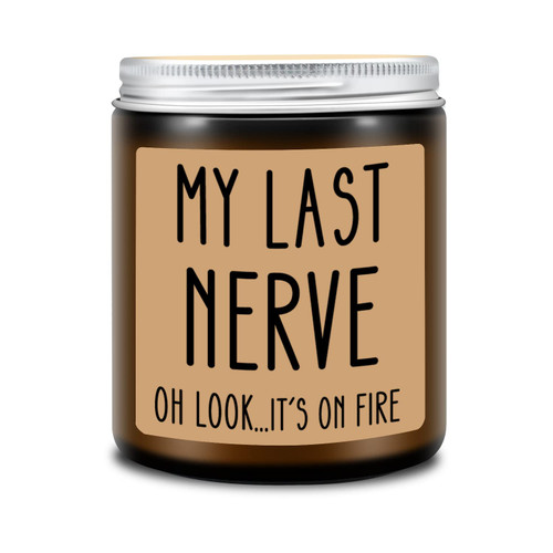 Homsolver Birthday Gifts for Women, Funny Gifts for Best Friend Women - My Last Nerve Candle - Unique Birthday Gifts for Women, Her, Mom, BFF, Best Friends, Girlfriend, Sister Homsolver Birthday Gifts for Women, Funny Gifts for Best Friend Women - My Last Nerve Candle - Unique Birthday Gifts for Women, Her, Mom, BFF, Best Friends, Girlfriend, Sister
