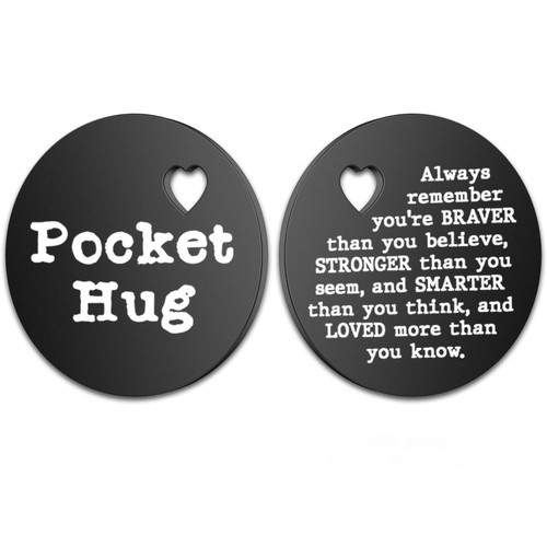 Double-Sided Pocket Hug Token Always Remember You are Braver Than You Believe Token Thinking of You Love Card Gift Inspiration Gift Long Distance Relationship Gift Double-Sided Pocket Hug Token Always Remember You are Braver Than You Believe Token Thinking of You Love Card Gift Inspiration Gift Long Distance Relationship Gift