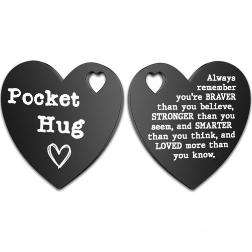 Heart Pocket Hug Token Always Remember You are Braver Than You Believe Token Inspiration Gift Long Distance Relationship Gift Thinking of You Love Card Gift Double-Sided Heart Pocket Hug Token Always Remember You are Braver Than You Believe Token Inspiration Gift Long Distance Relationship Gift Thinking of You Love Card Gift Double-Sided