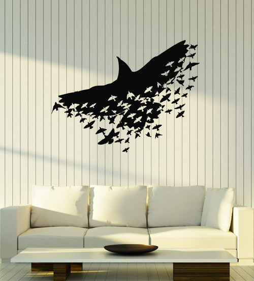 Vinyl Wall Decal Birds Patterns Black Raven Crow Ornament Stickers Mural Large Decor (g3915) Black Vinyl Wall Decal Birds Patterns Black Raven Crow Ornament Stickers Mural Large Decor (g3915) Black