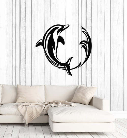 Vinyl Wall Decal Ocean Marine Bathroom Dolphin Sea Animal Stickers Mural Large Decor (g4075) Black Vinyl Wall Decal Ocean Marine Bathroom Dolphin Sea Animal Stickers Mural Large Decor (g4075) Black