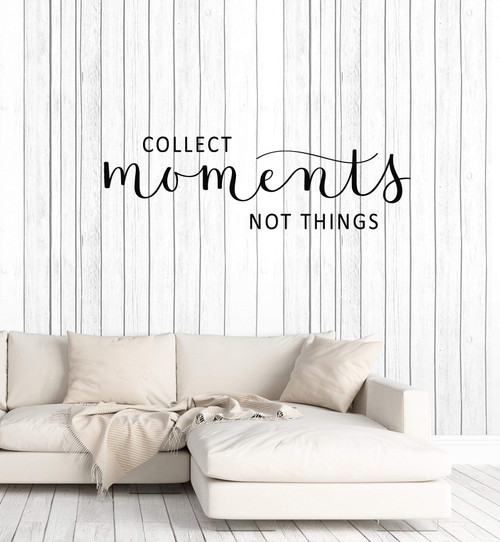Vinyl Wall Decal Collect Moment Not Things Inspiring Phrase Words Stickers Mural Large Decor (g4437) Black Vinyl Wall Decal Collect Moment Not Things Inspiring Phrase Words Stickers Mural Large Decor (g4437) Black