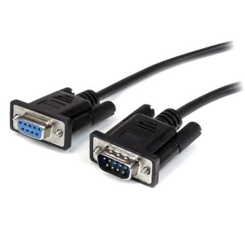 StarTech.com 0.5m Black Straight Through DB9 RS232 Serial Cable - DB9 RS232 Serial Extension Cable - Male to Female Cable - 50cm