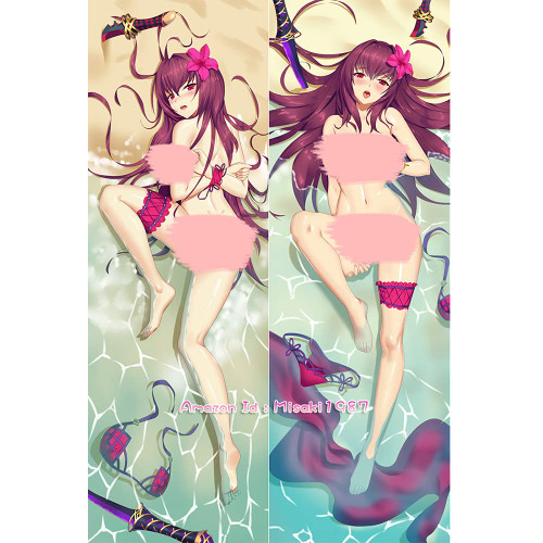 MISAKI1987 Fate/Grand Order FGO Scathach Anime Girl Dakimakura Hugging Body Pillow Case Cover 150cm X 50cm Peach Skin
