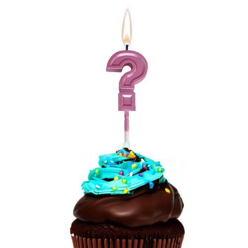 Question Mark Birthday Candle - Oudeke Creative Colorful Question Mark Happy Birthday Candle for Birthday Cake, Intresting Celebrition (Pink)