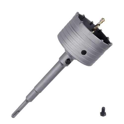 105mm (4-1/8 inch) Concrete Hole Saw with 220mm SDS Plus Shank Connecting Rod, Tungsten Carbide Teeth (7.7mm x 4mm) Cement Hole Saw for Concrete Cement Brick Wall Stone (105mm (4-1/8 inch))