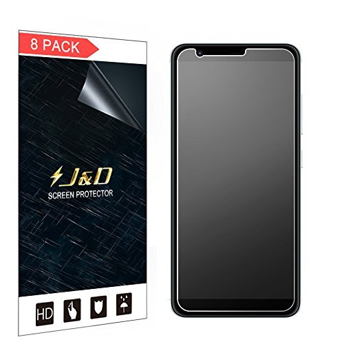 J&D Compatible for 8-Pack ZenFone Max Plus Screen Protector, [Anti-Glare] [Anti-Fingerprint] [Not Full Coverage] Matte Film Shield Screen Protector for ASUS ZenFone Max Plus M1 Matte Screen Protector