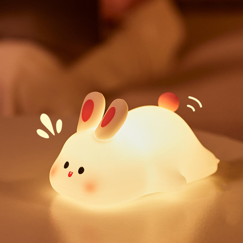 MENG YANG Cute Bunny Kids Night Light,Soft Silicone Night Light for Kids Touch Control Portable Nursery Lamp,Kawaii Stuff Desk Room Decor,Gifts for Toddler Boys Girls MENG YANG Cute Bunny Kids Night Light,Soft Silicone Night Light for Kids Touch Control Portable Nursery Lamp,Kawaii Stuff Desk Room Decor,Gifts for Toddler Boys Girls