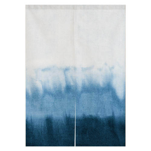 Japanese Indigo Noren Doorway Curtain Tapestry Shibori Tie Dye Pattern Door Curtain Rustic Boho Ethnic Room Divider Home Decoration, 33 x 47 inches