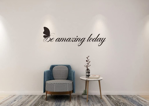 Be Amazing Today Butterflies Decor Wall Decal,Inspirational Quote Wall Stickers,Motivation Words Wallpaper Mural for Home Office School Be Amazing Today Butterflies Decor Wall Decal,Inspirational Quote Wall Stickers,Motivation Words Wallpaper Mural for Home Office School