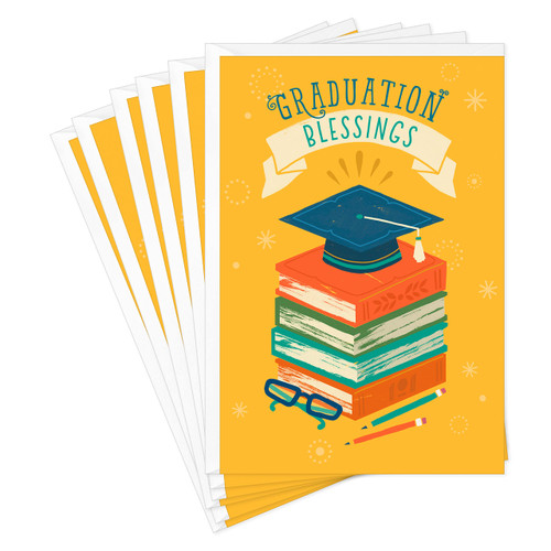 Hallmark Dayspring Pack of Religious Graduation Cards, Blessings (6 Cards with Envelopes)