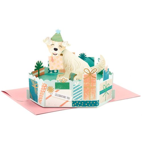 Hallmark Paper Wonder Pop Up Birthday Card (Dog with Presents)