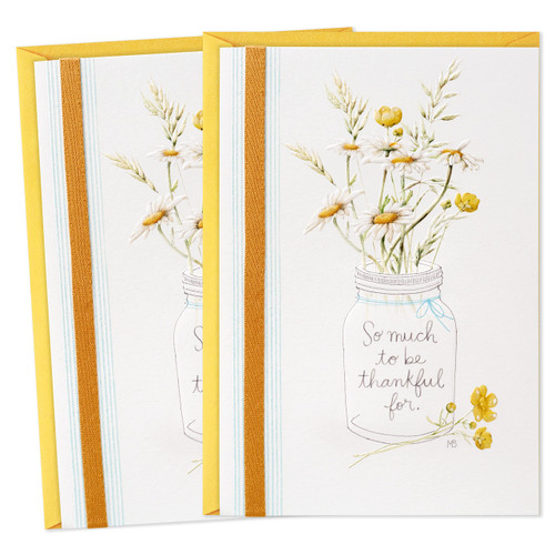 Hallmark Marjolein Bastin Pack of 2 Thank You Cards, Nurses Day Cards, Admin Professional Day Cards, Spring Cards (Vase of Flowers) Hallmark Marjolein Bastin Pack of 2 Thank You Cards, Nurses Day Cards, Admin Professional Day Cards, Spring Cards (Vase of Flowers)