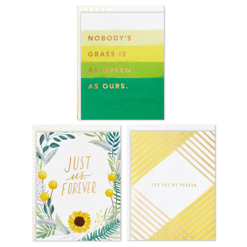 Hallmark Love Cards (Pack of 3) Anniversary Card, Valentine's Day Card Hallmark Love Cards (Pack of 3) Anniversary Card, Valentine's Day Card