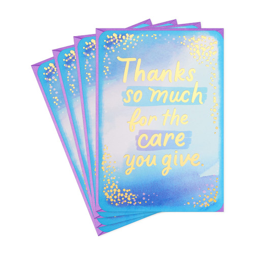 Hallmark Pack of Thank You Cards, Nurses Day Cards (4 Cards with Envelopes, Care You Give) Hallmark Pack of Thank You Cards, Nurses Day Cards (4 Cards with Envelopes, Care You Give)