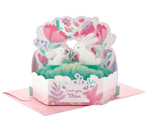 Hallmark Paper Wonder Mothers Day Pop Up Card (Bunnies)