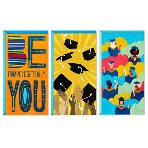 Hallmark Graduation Money Holders or Gift Card Holders Assortment, Be You (Pack of 3 Graduation Cards with Envelopes) Hallmark Graduation Money Holders or Gift Card Holders Assortment, Be You (Pack of 3 Graduation Cards with Envelopes)