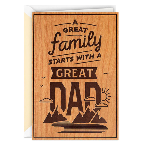 Hallmark Signature Wood Fathers Day Card (Great Dad)