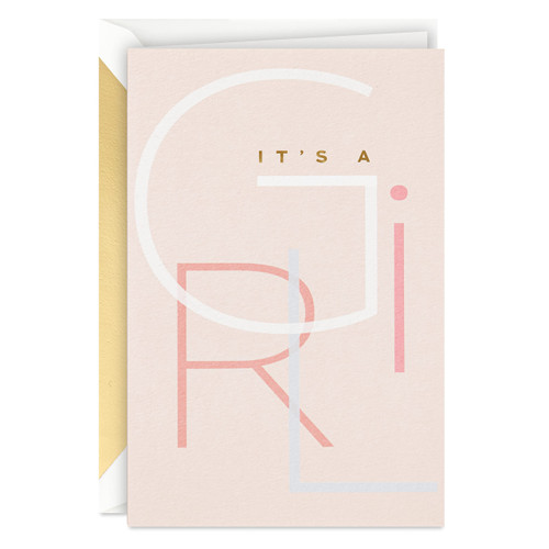 Hallmark Signature Baby Shower Card for Baby Girl (It's a Girl)