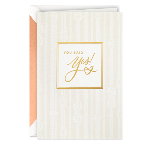 Hallmark Signature Engagement Card, Bridal Shower Card (You Said Yes!)