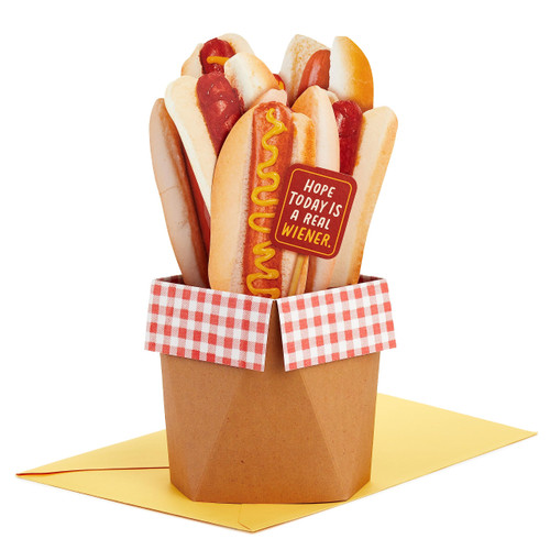 Hallmark Paper Wonder Shoebox Funny Pop Up Birthday Card, Fathers Day Card (Hot Dog Bouquet) Hallmark Paper Wonder Shoebox Funny Pop Up Birthday Card, Fathers Day Card (Hot Dog Bouquet)
