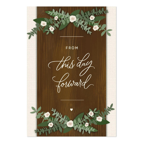 Hallmark Signature Wedding Card (From This Day Forward) Rustic Flowers