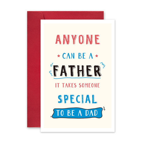 Leinessy Sweet Fathers Day Card for Dad Stepdad, Simple Dad Card, It Takes Someone Special to be a Dad Card