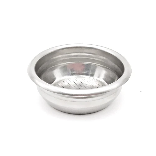 Boicafe 58mm Stainless Steel Coffee Filter, Double Cup Coffee Reusable Filter Basket Single Wall Non-pressurized Porous for Portafilter (58mm Double Cup)