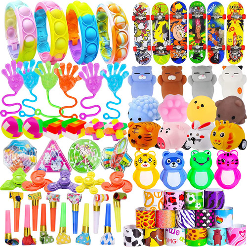 59 Pcs Party Favors for Kids 3-4-8,Treasure Box Toys for Classroom,Goodie Bag Stuffers,Classroom Prizes,Prize Box Toys,Pinata Filler Stuffers,Treasure Chest Carnival Prizes Small Bulk Toys