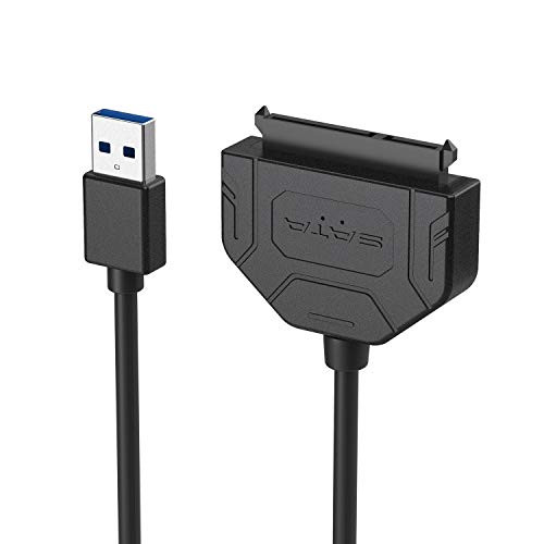 SATA to USB 3.0 Adapter for 2.5" HDD Hard Drives. USB 3.0 to SATA Converter Cable, Support UASP, SATA to USB 3.0 Cable for 2.5 inch SSD/HDD (SATA to USB 3.0 (Type-A) Adapter)