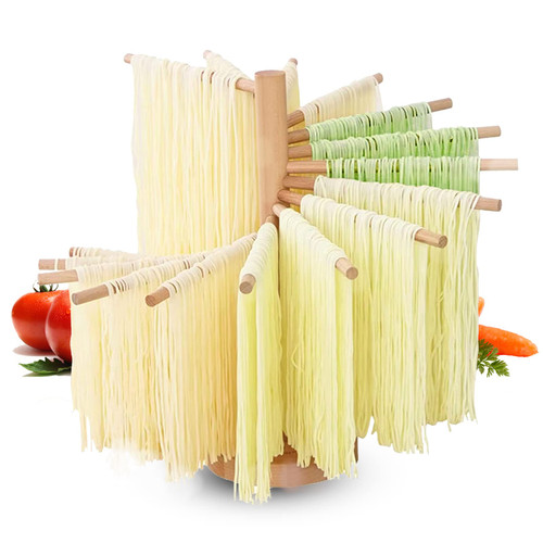 Pasta Drying Rack, Homemade Fresh Spaghetti Stand Dryer Noodle Hanger for Kitchen with 16 Arms, Quickly Set Up for Drying Pasta and Cooking, Special Design for Large Storage