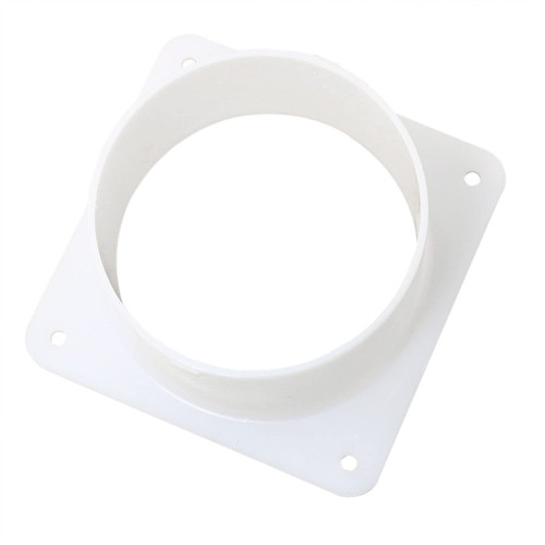 ZRM&E Plastic Air Duct Connector Flange Panel 4" Dryer Vent Wall Plate Plastic Duct Connector Flange for Ventilation Straight Pipe, Wall and Ceiling