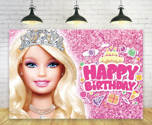 Barbie Backdrops for Girl Birthday Party Decorations Supplies, Barbie Theme Birthday Photo Background for Cake Table Decorations, Happy Birthday Barbie Banner, Polyester 7x5ft, Birthday Pink Barbie Barbie Backdrops for Girl Birthday Party Decorations Supplies, Barbie Theme Birthday Photo Background for Cake Table Decorations, Happy Birthday Barbie Banner, Polyester 7x5ft, Birthday Pink Barbie