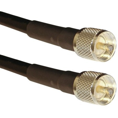 Times Microwave LMR-400 PL259 Coax Ham or CB Radio Jumper Antenna Coaxial UHF VHF HF Coax Cable Jumper RF Transmission Line PL-259 Connectors - Made in USA - (6 ft Patch Cable)