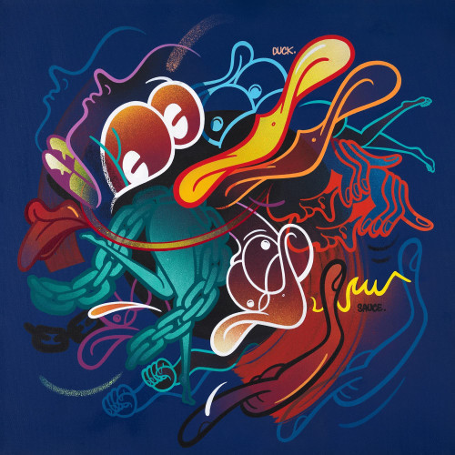 Duck Sauce, A-Trak & Armand Van Helden - Smiley Face - Single 12x12 inches - 31x31 cm. Cover Music Color Print Poster Original Decor