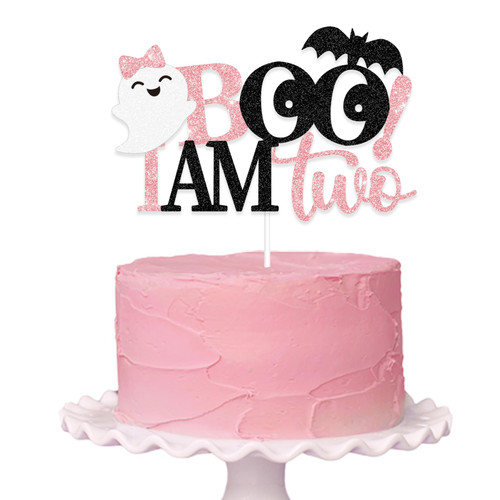 Boo I'm Two Cake Topper Pink Black Glitter- Girls Halloween 2nd Birthday Cake Topper, Ghost Decor, Pink Halloween 2nd Birthday Cake Decorations, Here for the Boos Decorations Boo I'm Two Cake Topper Pink Black Glitter- Girls Halloween 2nd Birthday Cake Topper, Ghost Decor, Pink Halloween 2nd Birthday Cake Decorations, Here for the Boos Decorations
