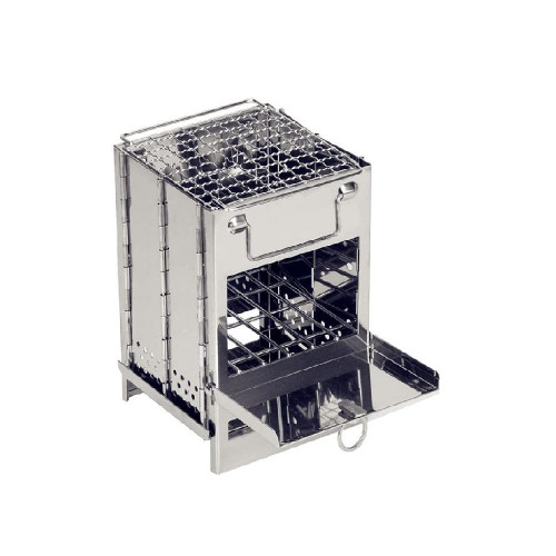 Camping Wood Burning Stove, Portable Folding Camp Stove Collapsible Backpacking Stove Stainless Steel Campfire Stove for Outdoor Cooking Picnic Hiking BBQ (Sliver-Small) Camping Wood Burning Stove, Portable Folding Camp Stove Collapsible Backpacking Stove Stainless Steel Campfire Stove for Outdoor Cooking Picnic Hiking BBQ (Sliver-Small)