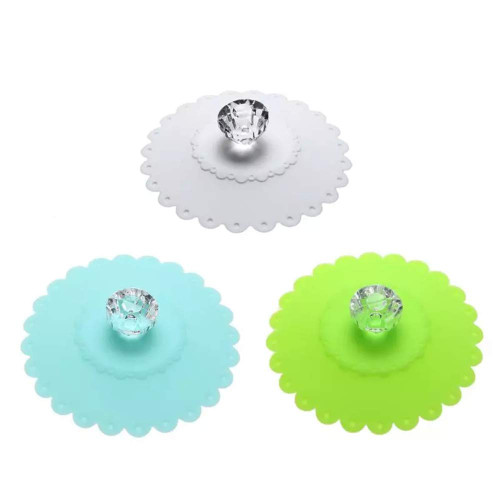 Silicone Cup Lids Anti-dust Mug Cover With Cute Diamond Tea Coffee Cup Cover Airtight Seal Drink Cup Lid (3 pcs) Silicone Cup Lids Anti-dust Mug Cover With Cute Diamond Tea Coffee Cup Cover Airtight Seal Drink Cup Lid (3 pcs)