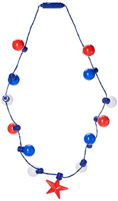 Rhode Island Novelty 20" Light-Up Patriotic Star Necklace