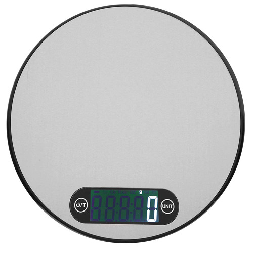 Food Scale,Kitchen Scale, Mini Stainless Steel Circular Electronic Digital Scale 5kg/1g for Weight Loss, Baking, Cooking, Keto and Meal Prep(Black)